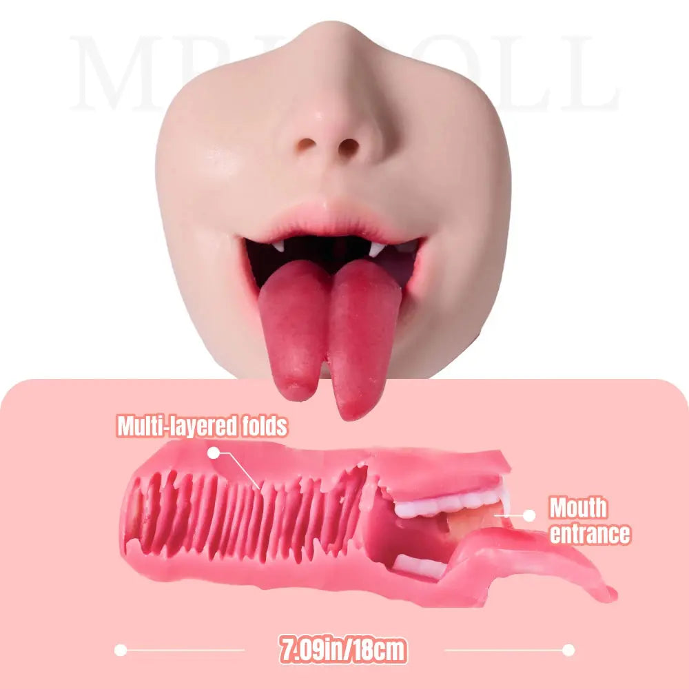 MRLDOLL Tamiko — силиконовый мастурбатор в форме рта — фото 6