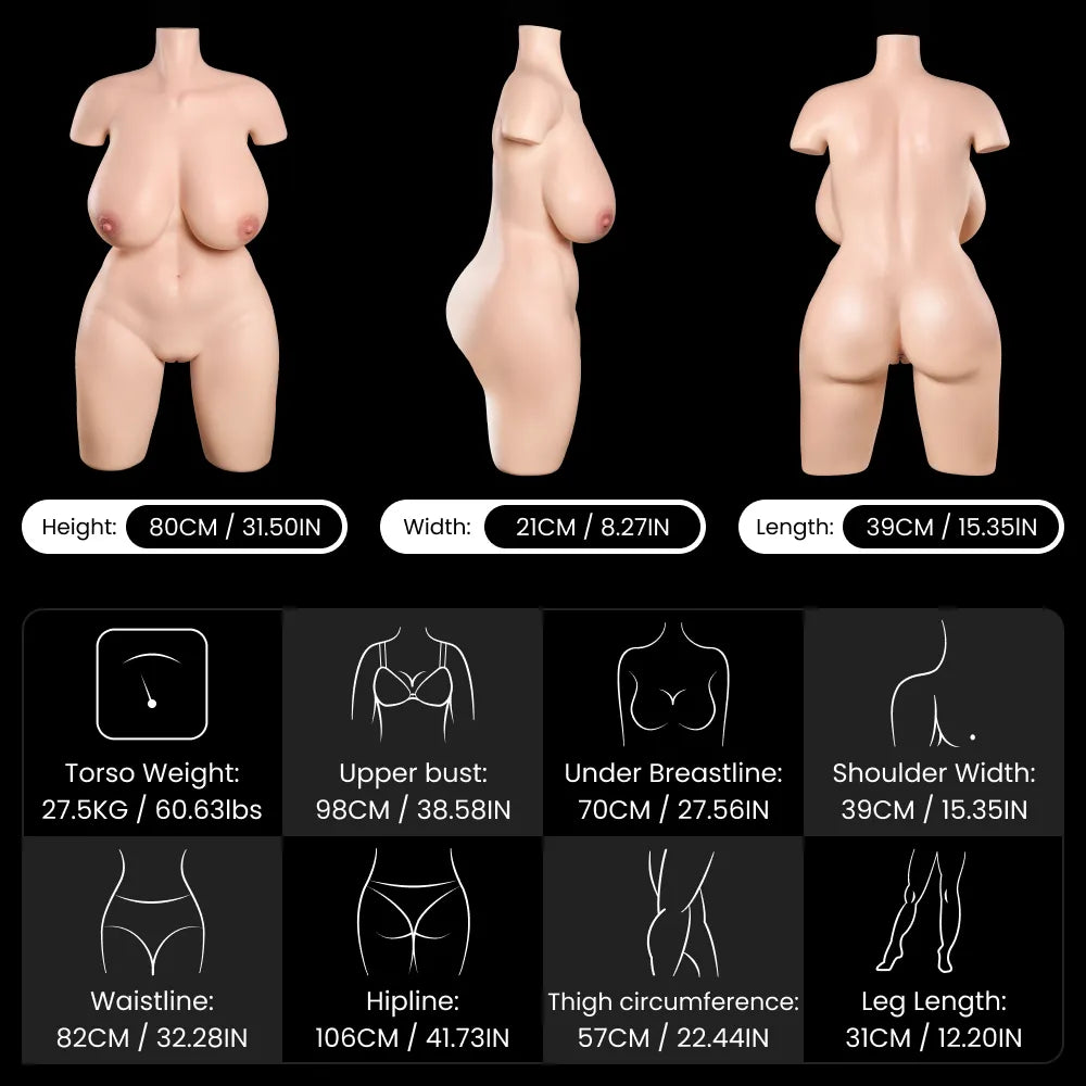 MRLDOLL Nadia — силиконовый торс 80 см — фото 12