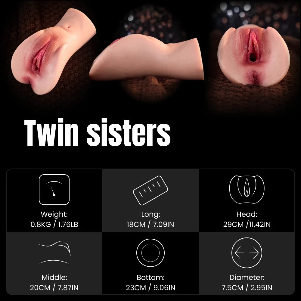 MRLDOLL Twin Sisters — набор из двух силиконовых мастурбаторов — фото 12
